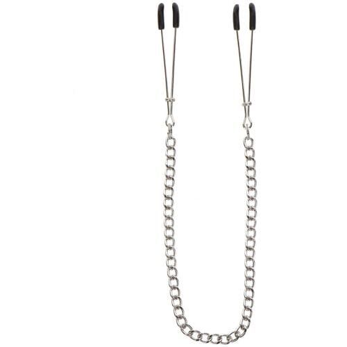 Taboom - Tweezers With Chain - Bondage / SM Nipple clamps Zilver