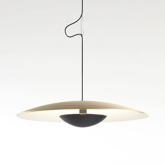 MARSET Ginger LED hanglamp, Triac Ø42cm messing/wit
