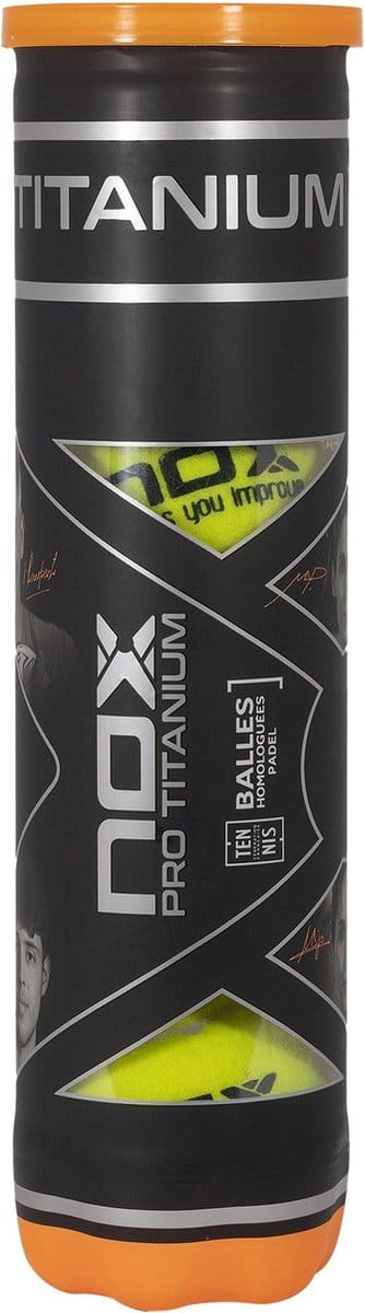 Nox Pro Titanium Padelballen – 4 Ballen - 1 koker
