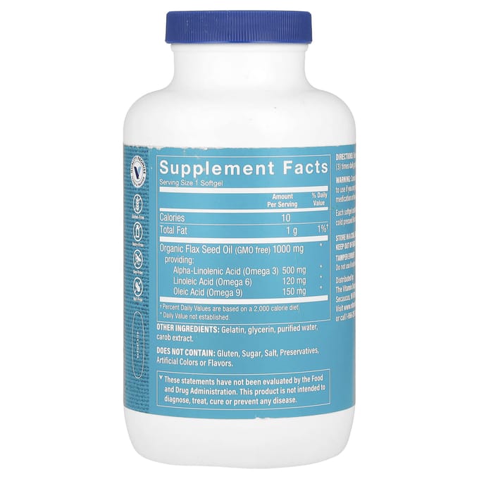 Lijnzaadolie, 1.000 mg, 240 Softgels