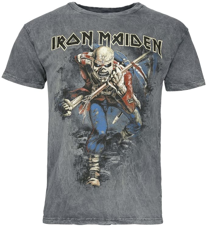 Iron Maiden T-shirt - Trooper - S tot 4XL - voor Mannen - grijs