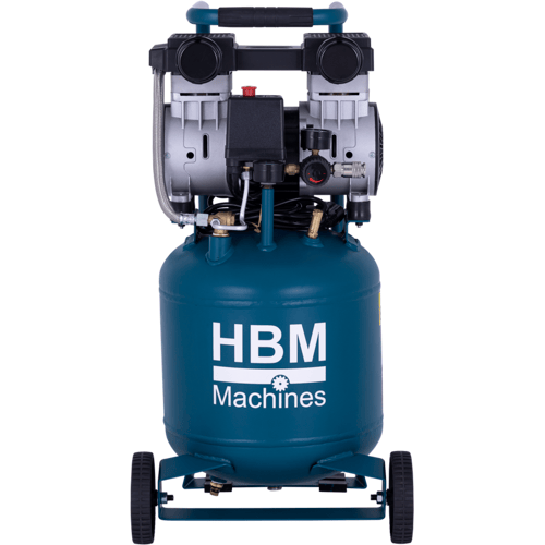 HBM staande olievrije compressor, 24 liter, 10 bar, 1,3 pk
