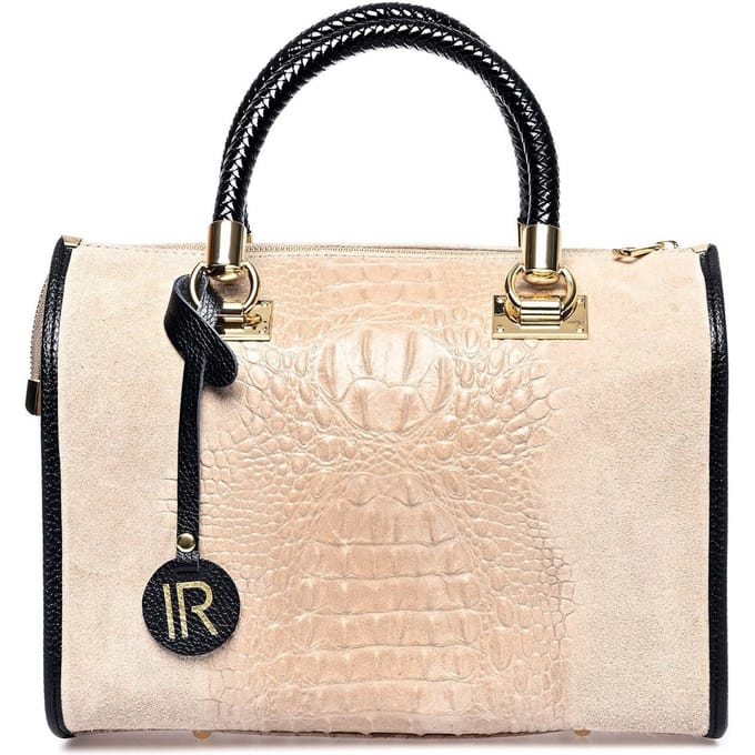 Isabella Rhea Beige Rundleer Tas