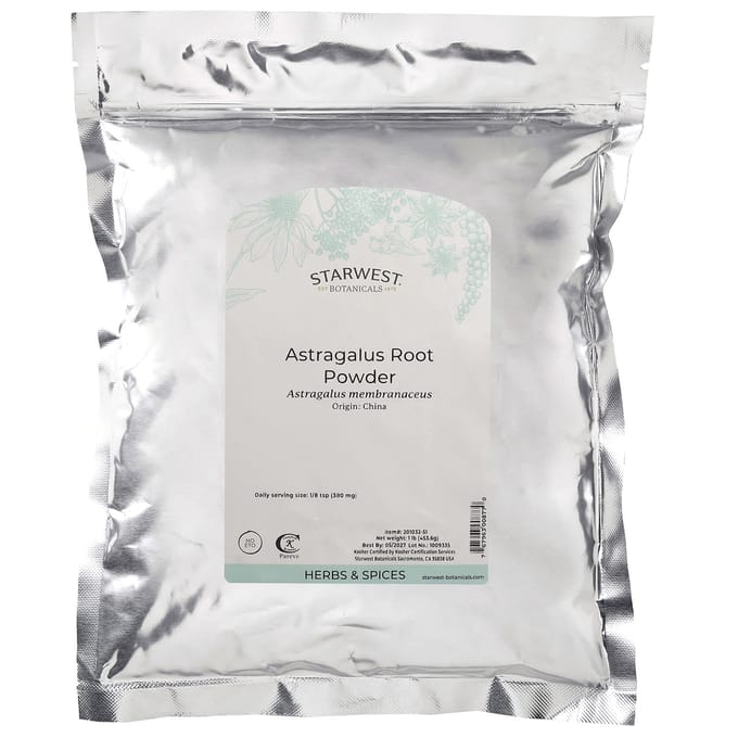 Starwest Botanicals, Poudre de racine d'astragale, 1 lb (453,6 g)