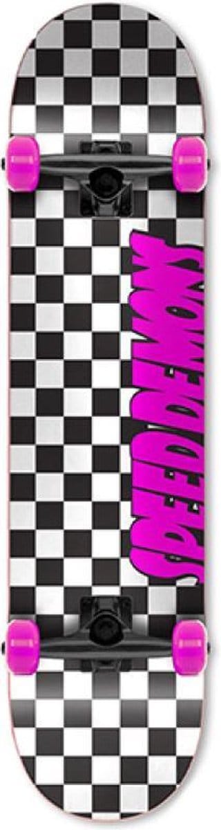 Speed Demons - Checkers Compleet Skateboard Black/Pink 7.75