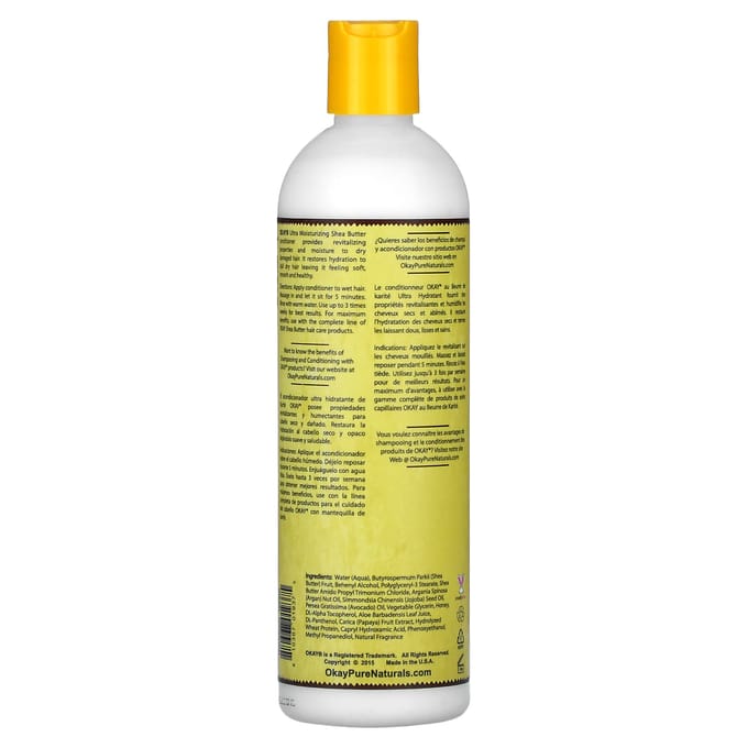 Oké Pure Naturals, Ultra Hydraterende Lichte Conditioner, 12 fl oz (355 ml) yellow