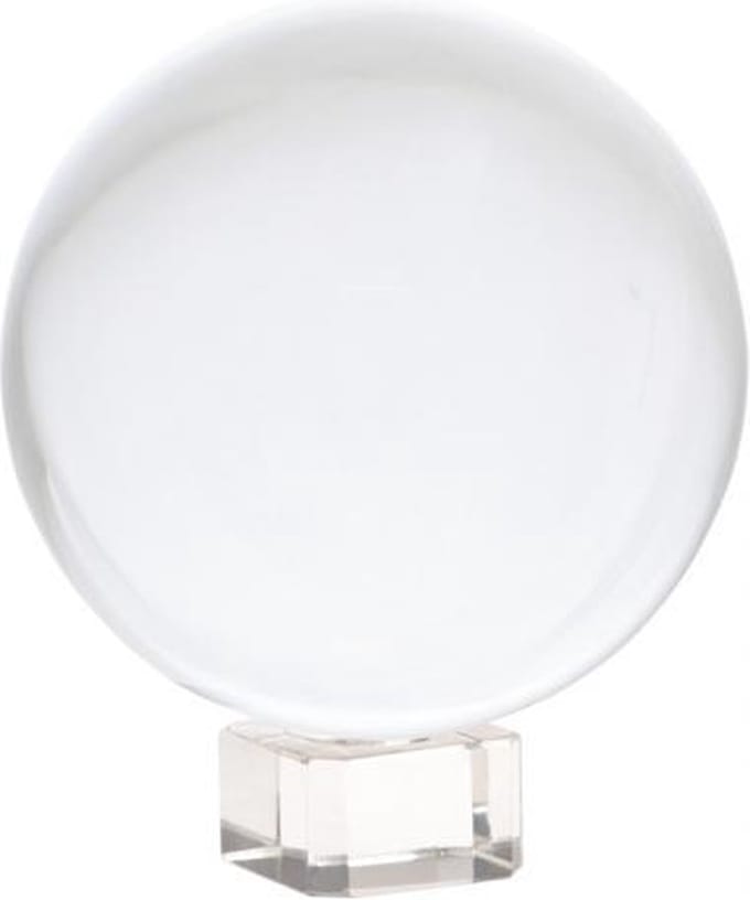 Kristallen bol + voet glas - 5cm - Kristal - Glas