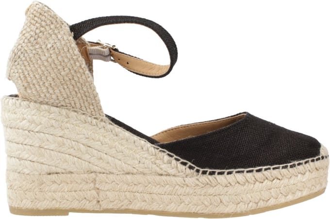 Dames espadrille met linnen sleehak | LAIA-NT