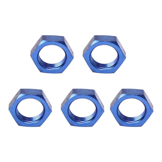 5 Stuks AN8 Binnendraad Zeskant Borgmoer Metaallegering Borgmoer Fitting Adapter Blauw Vervanging voor