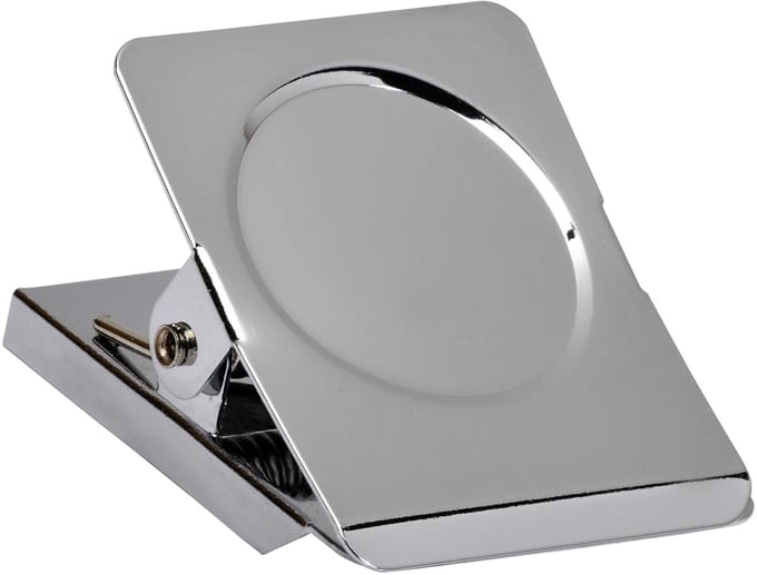 Papierklem maul magnetisch vierkant 40mm zilver | 12 stuks