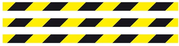 Waarschuwingstape/signaleringtape geel/zwrt 48mmx26