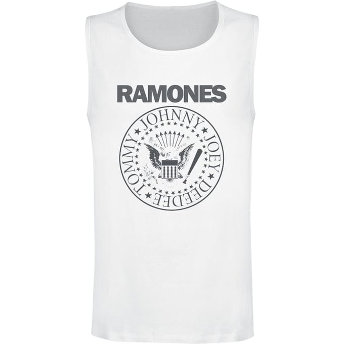 Ramones Tanktop - Crest - S tot 3XL - voor Mannen - wit