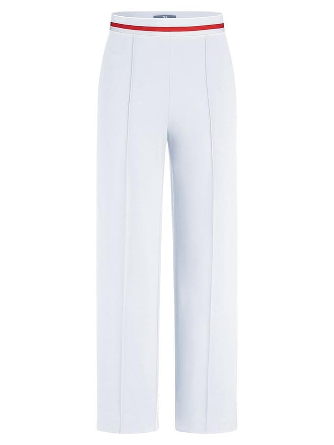 Wide Fit-7/8-broek Van Peter Hahn wit