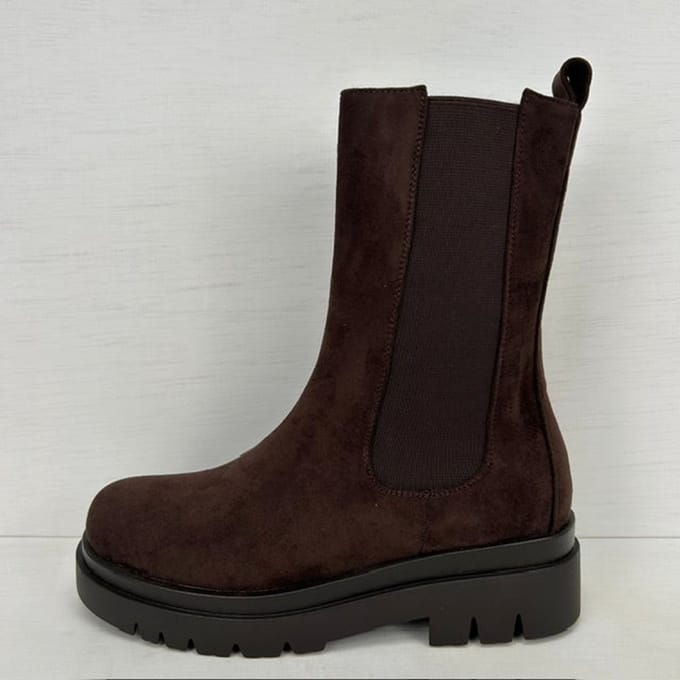 Stoere boots met elastiek bruin Bruin / 36