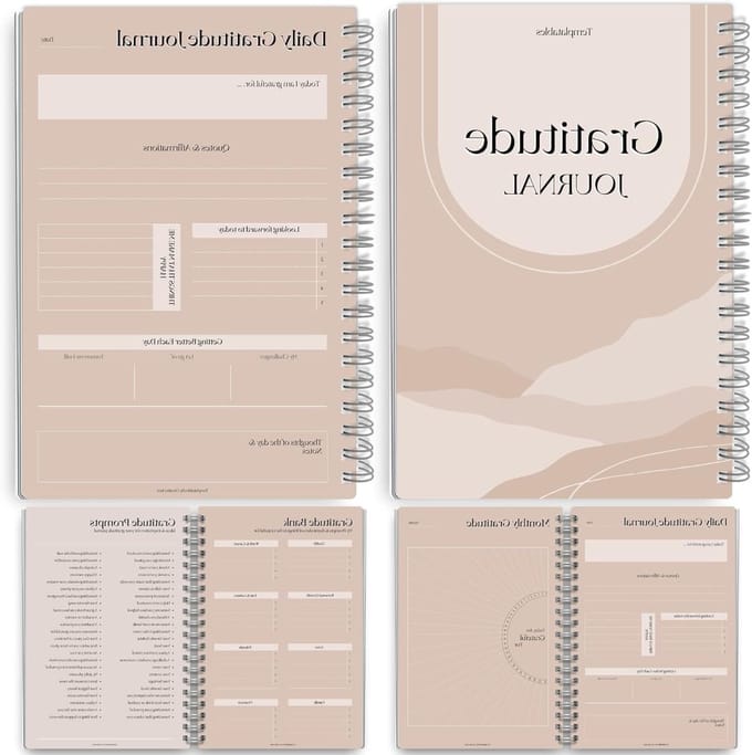Dankbaarheidsdagboek - Mindfulness Journal - Positiviteit Vergroten - 90 Dagen Sjabloon - A5 Formaat - Lux