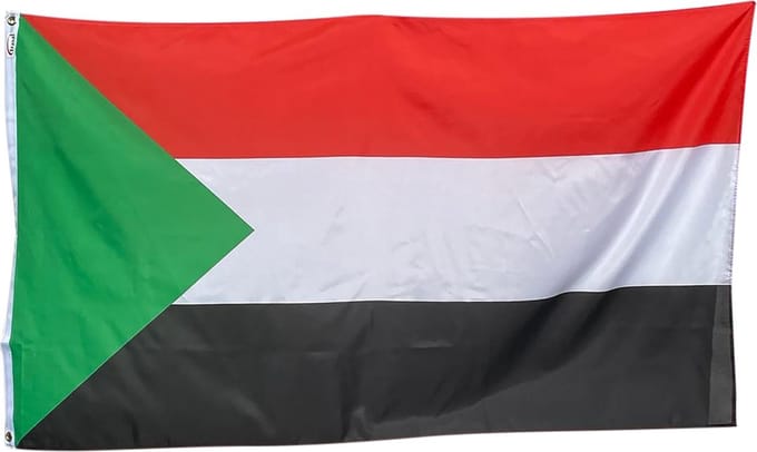 *** Grote Soedanese Vlag 90x150cm - Vlag Soedan - van Heble® ***