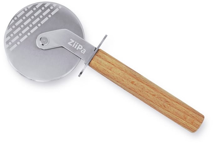 Rio Pizzasnijder 21x8xh2cm Handvat Uit Beuk - Mes D8cm
