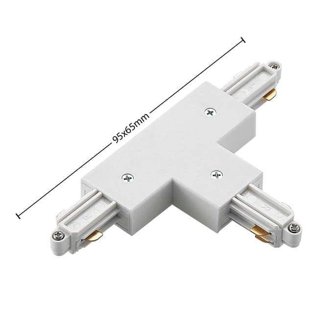 Lindby T-connector Linaro, wit, 1-fasig systeem