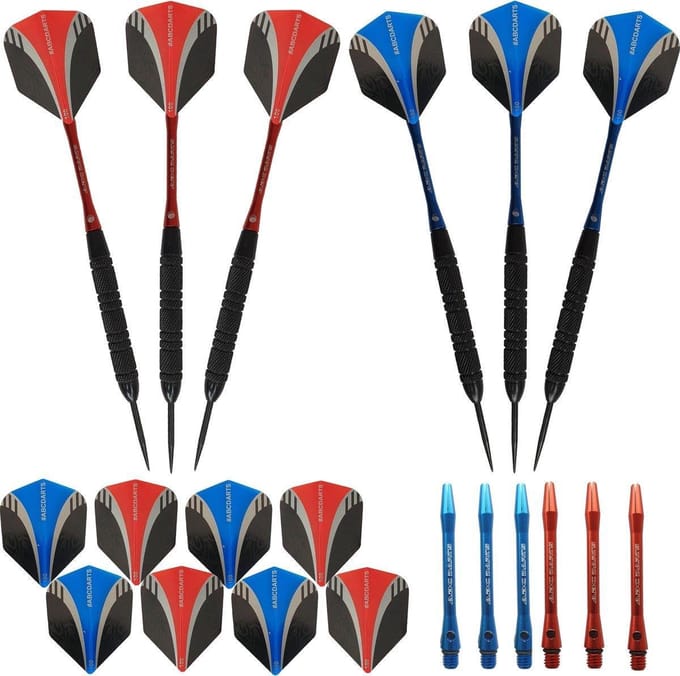 ABC Darts - 2 sets Black Brass Dartpijlen - 23 gram