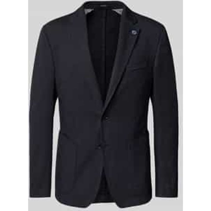 Slim fit 2-knoops colbert met reverskraag, model 'Hoverest'