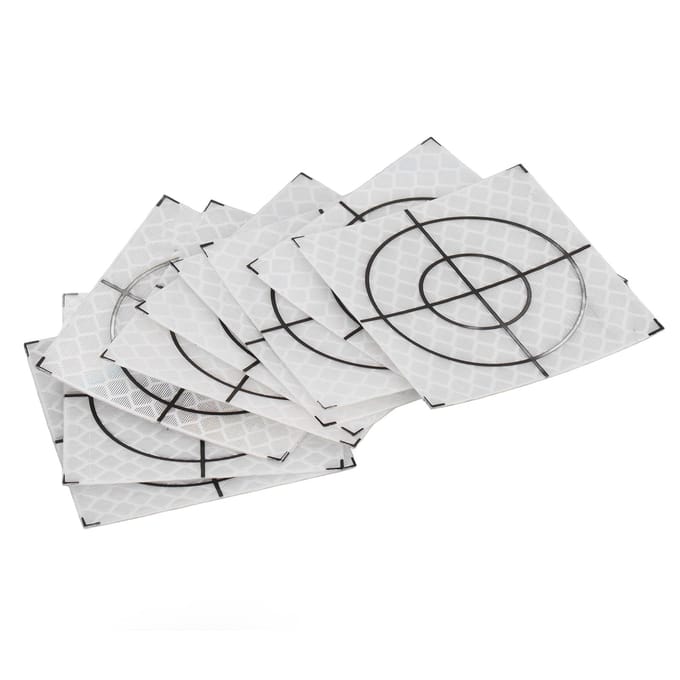 50 Stuks Reflector Doelsticker Zelfklevende Reflecterende Tape voor Total Station Meting 5x5cm white