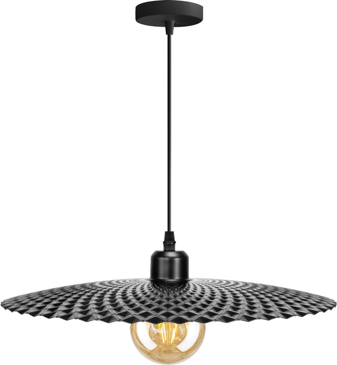 Toolight App1289-1Cp Hanglamp Zwart 38X38X72Cm