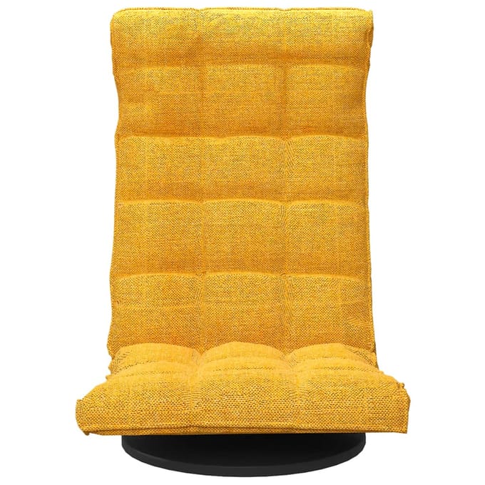 vidaXL - Vloerstoel - draaibaar - stof - mosterdgeel