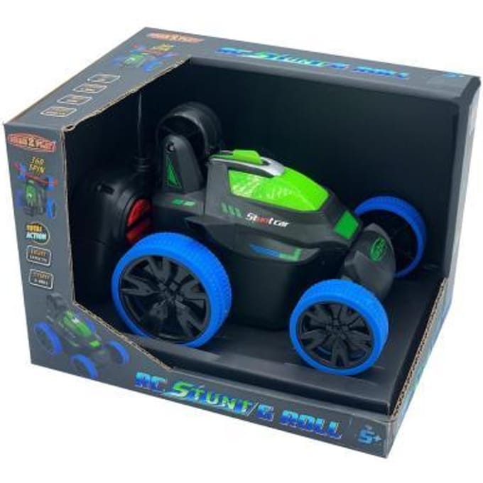 Gear2Play RC Stunt & Roll Stuntauto blauw - Bestuurbare auto