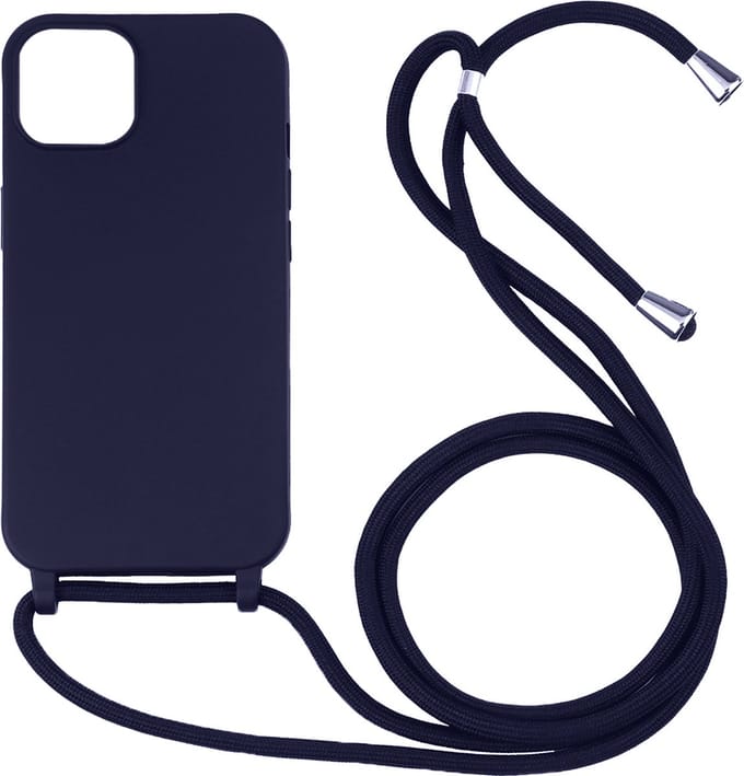 Hoesje geschikt voor iPhone 16 Pro Max - Backcover - Koord - Softcase - Flexibel - TPU - Paars