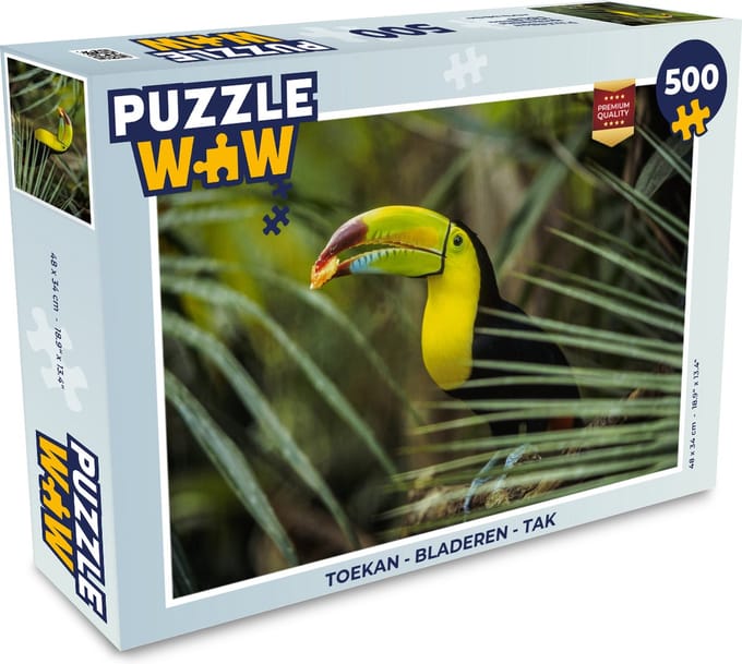 Puzzel Toekan - Bladeren - Tak - Legpuzzel - Puzzel 500 stukjes