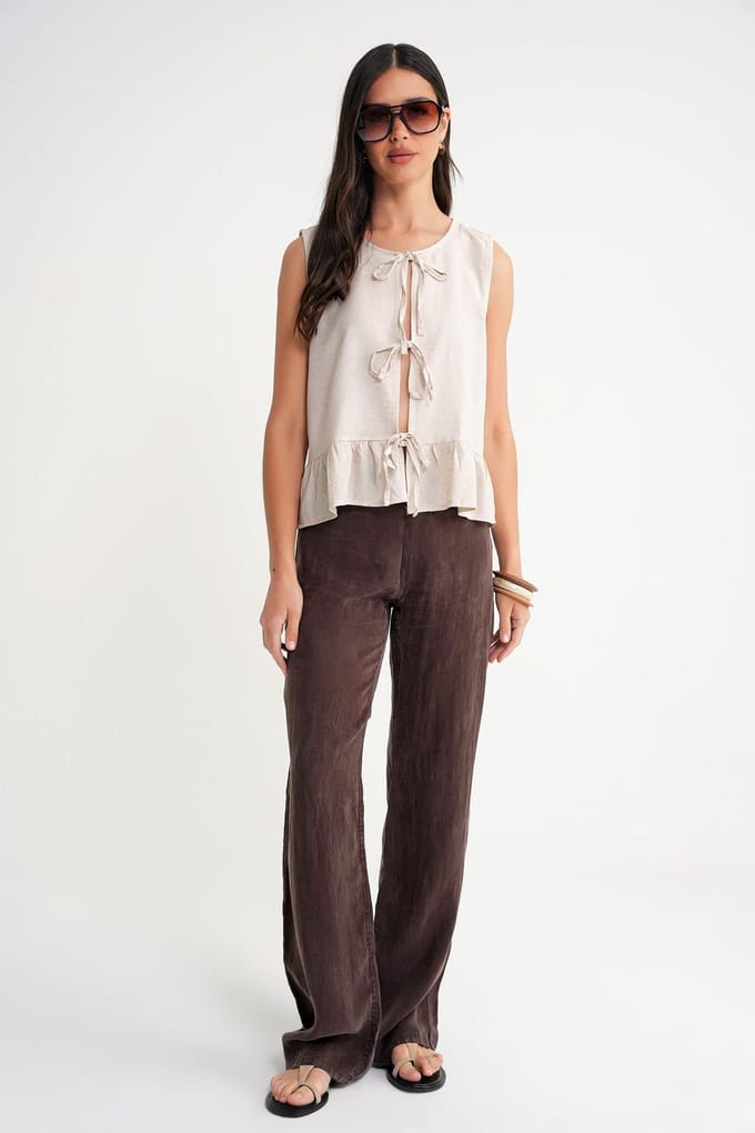 Rimpelstrik Vooraan Blouse