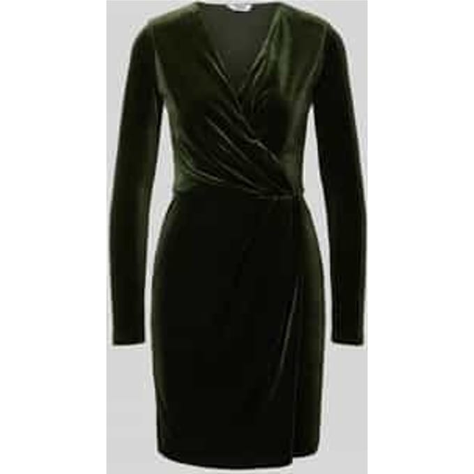 Knielange jurk met V-hals, model 'MADENA