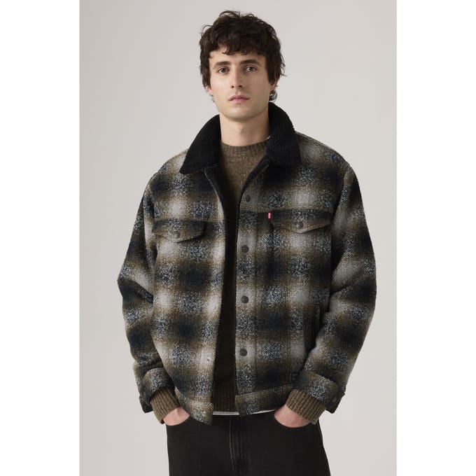 Loose fit overhemdjack met wol Model 'James'