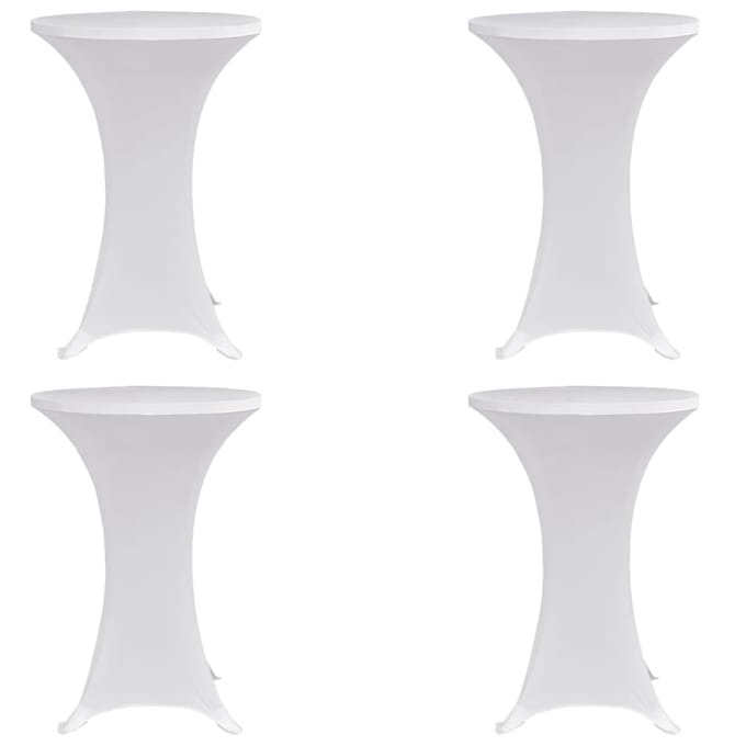 vidaXL - Statafelhoes - 4 - st - stretch - Ø80 - cm - wit