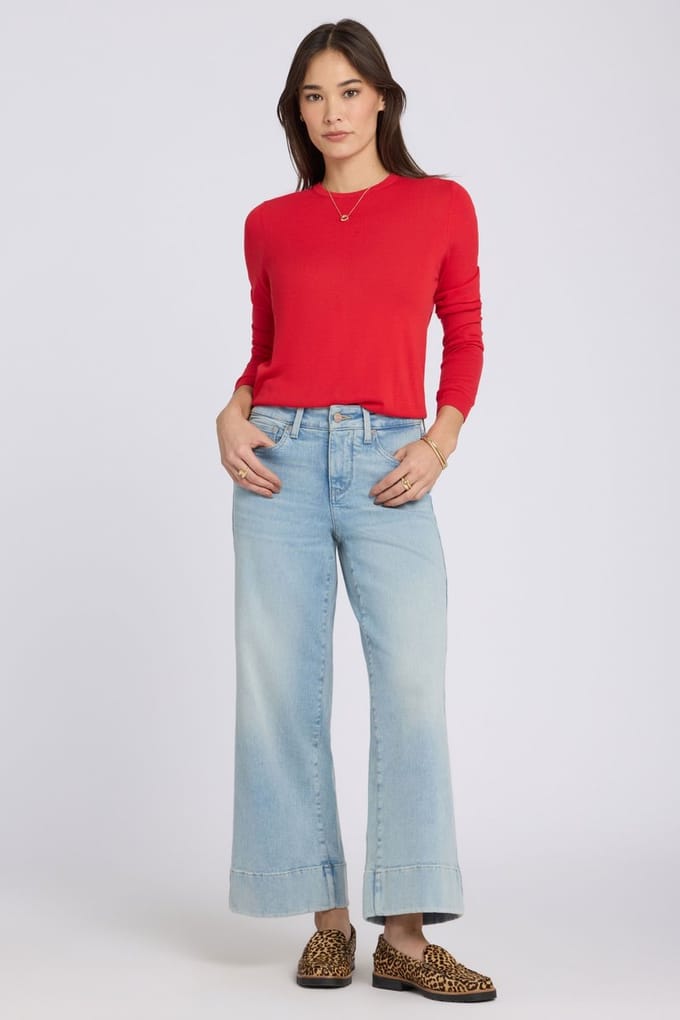 Teresa Wijde Enkelspijkerbroek In Re-New Denim