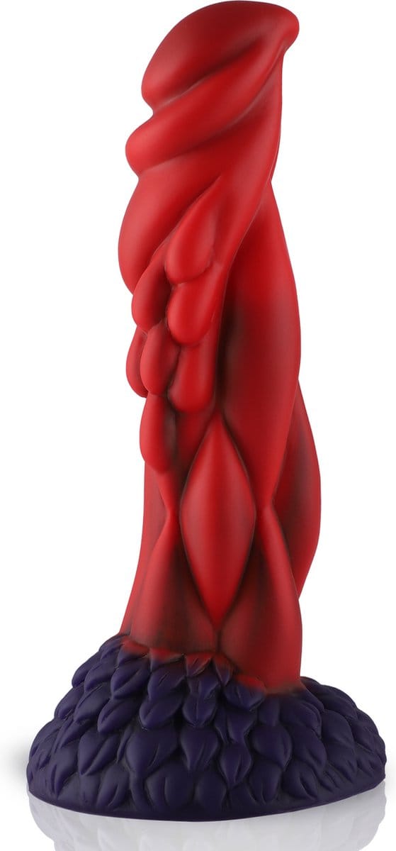 Wildolo Nesbu Fantasy Dildo 21 cm – Siliconen Dildo met Zuignap – Rood
