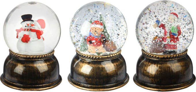 Schudbol kerst sneeuwbal met LED licht XL multicolor decoratie.