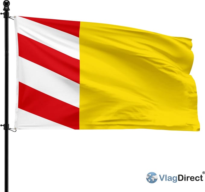 Gemeente Quiévrain vlag - 90 x 150 cm.