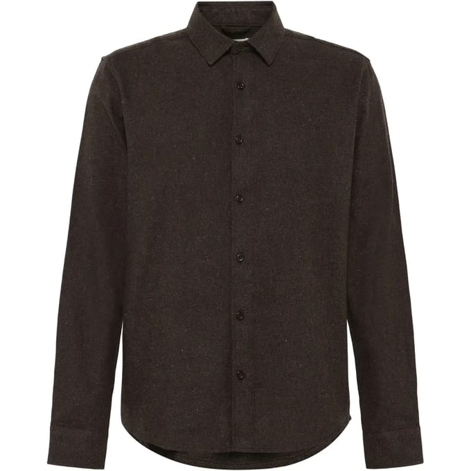 Flanellen overhemd met lange mouwen KnowledgeCotton Apparel Dune