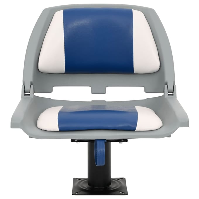 vidaXL - 2-delige - Bootstoelenset - inklapbaar - 48x51x41 - cm - blauw - en - wit