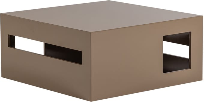 vtwonen Modern Salontafel - MDF/Hout - Hoogglans Zand/Bruin - 40x88x88 cm