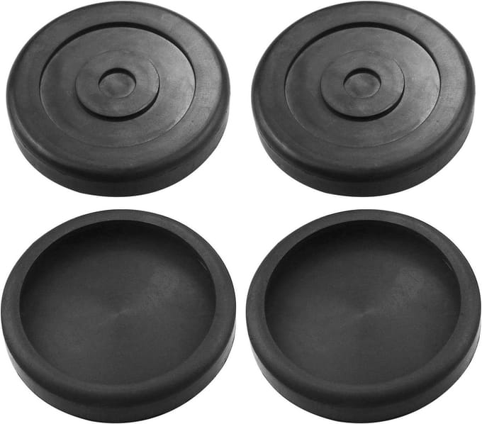 Rubberen Arm Pads - Set van 4 - Auto Hefbrug - Slip-on Ontwerp - 5 Inch Diameter - Zwart