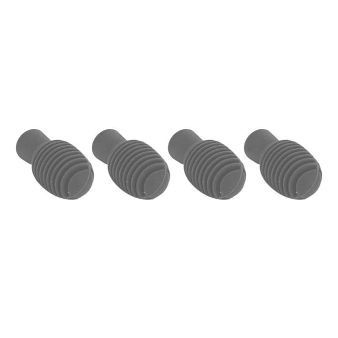 Lot de 4 baguettes de batterie portables en silicone pour débutants gris
