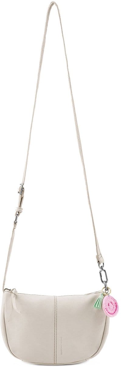 FREDsBRUDER Leren Schoudertas Take A Smile Halfmoon Bag Marshmallow Crème