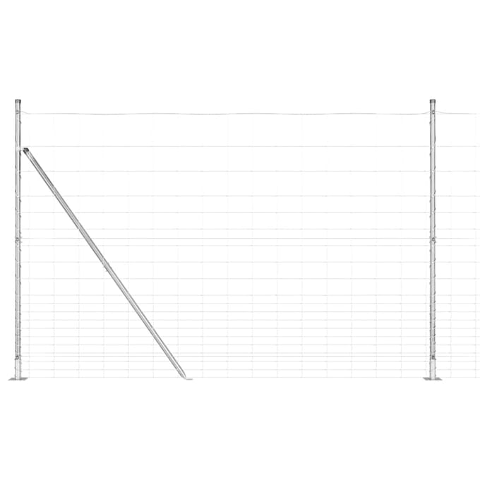 vidaXL - Gelast - Draadafsluiting - met - Betonnen - Basis - 25 - x - 1,6 - m - Mesh