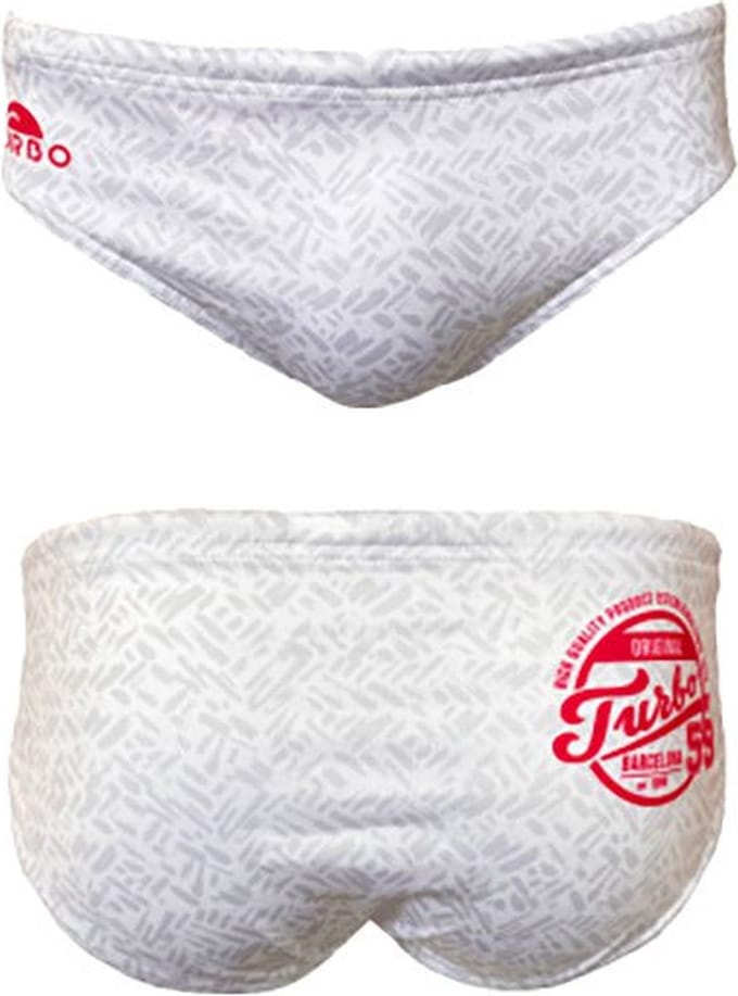 Turbo Plain Zwemslip Wit 3XL Man