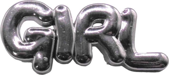 Broche kinderen zilver - girl