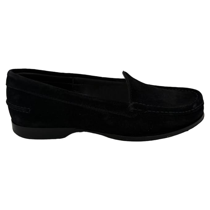 The Row Ruth Loafers in Zwart Suède