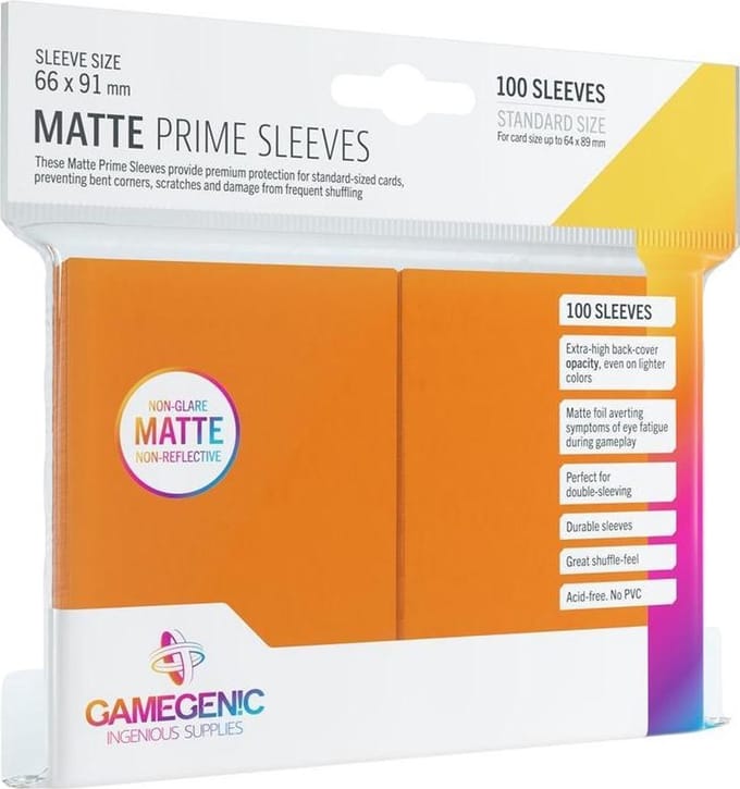 Gamegenic - Prime Sleeves Matte Orange 100x