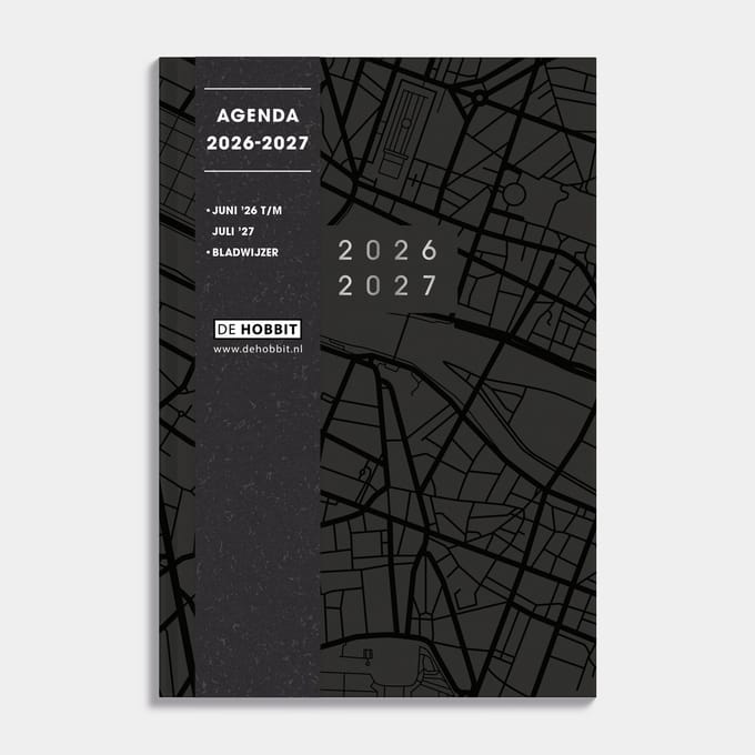 Hobbit - Schoolagenda 2026-2027 - 1 week op 2 pagina's - Harde Kaft - ±A5 (14 x 20,5 cm) - Map